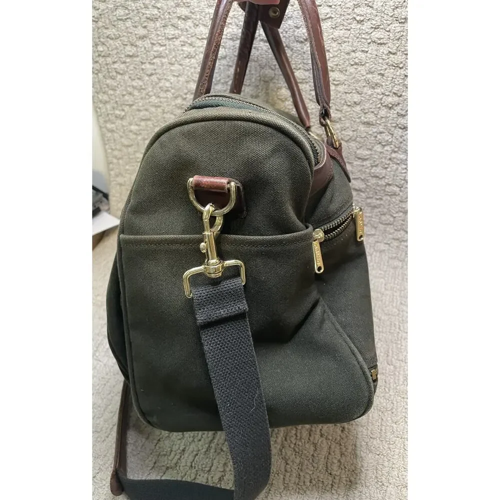 Orvis Bag Fly Fishing Water Resistant Lining Battenkill Olive Canvas Leather